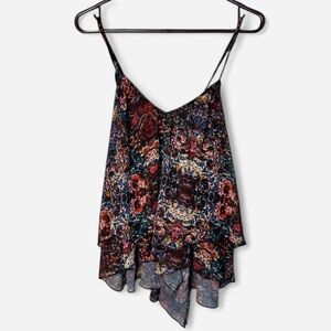 Abercrombie & Fitch Boho Print Criss Cross Strap Cami Top - Size M